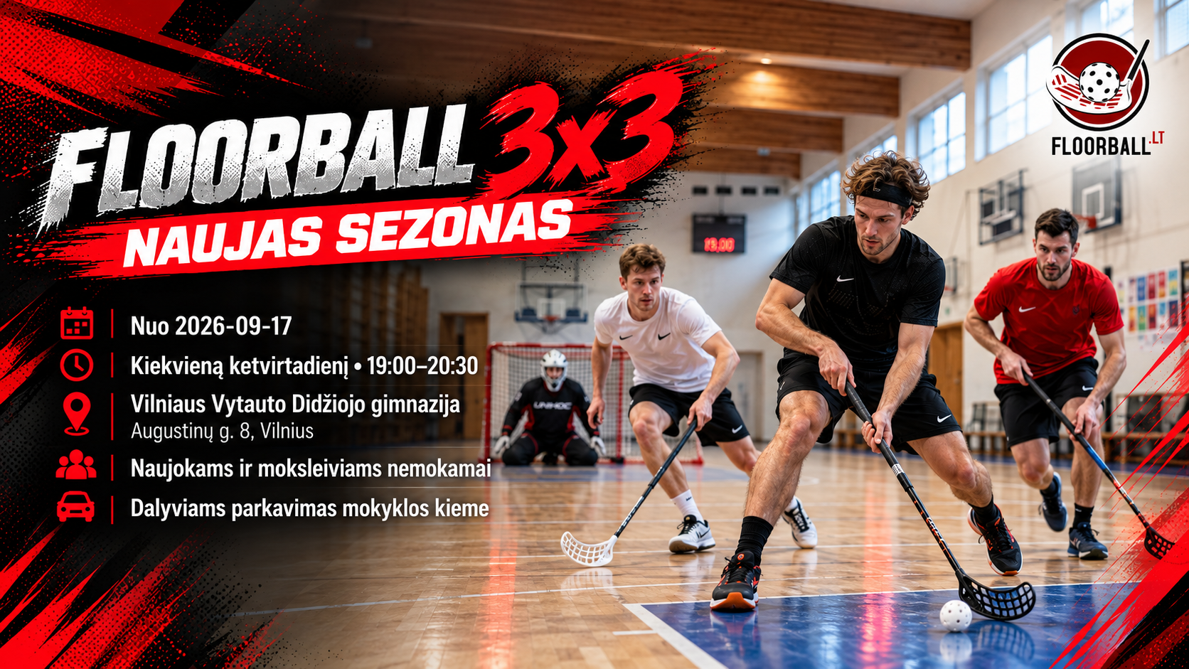 Floorball - grindų riedylys Lietuvoje